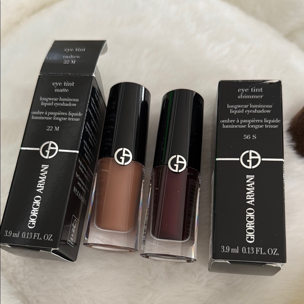 Giorgio Armani Eye Tint Matt Shimmer Set - Brown and Purple 22 M 56 S